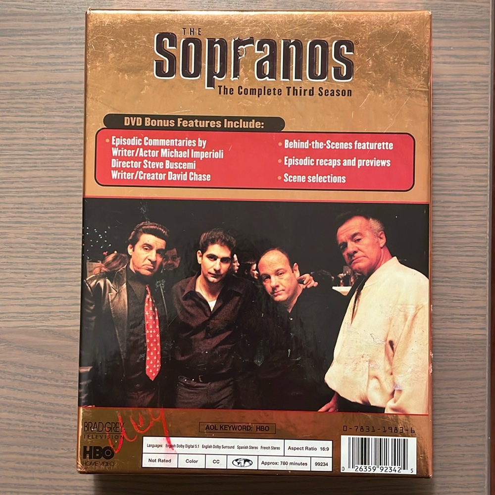 The Sopranos complete third season. 4 dvd set.